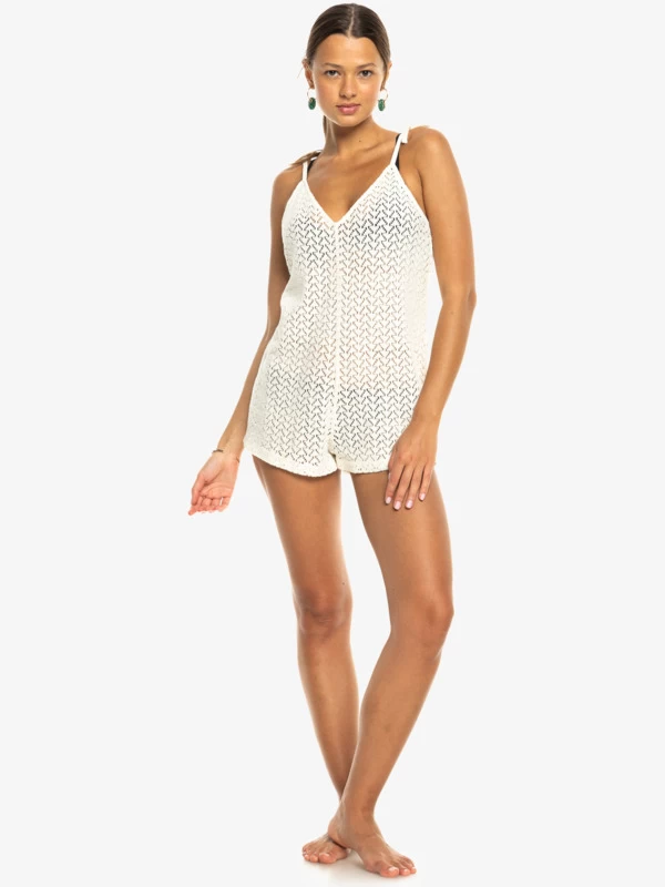 Roxy Womens Ocean Riders Crochet Strappy Romper - Image 3