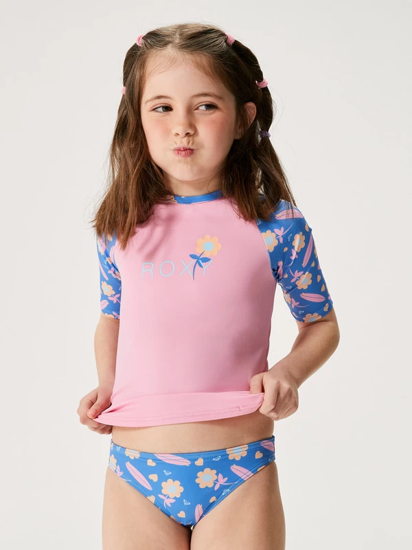 Roxy Girls 2-7 Lorem Short Sleeve Two-Piece Surf Set - Image 6