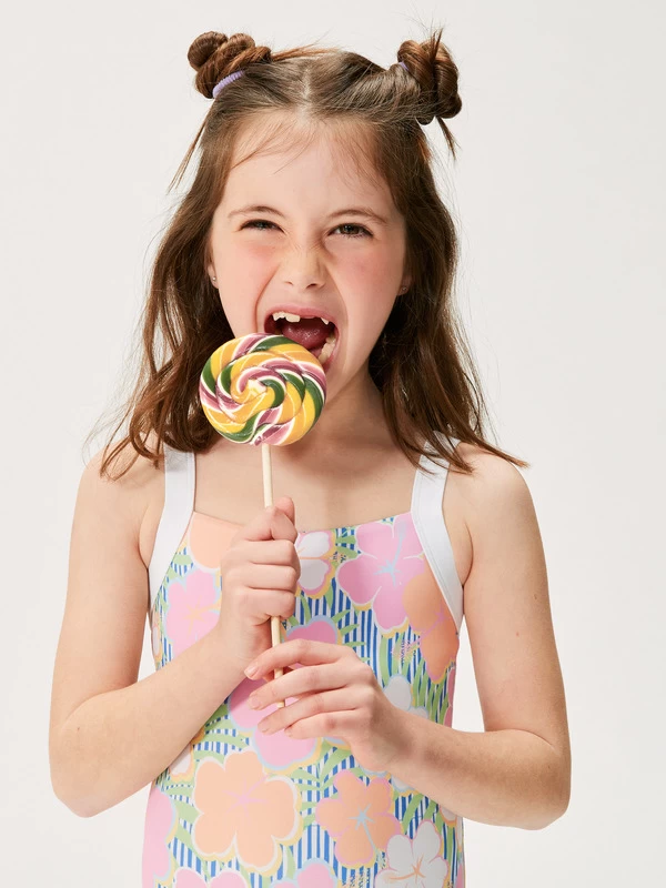 Roxy Girls 2-7 Tiny Flower One-Piece Swimsuit - Image 2