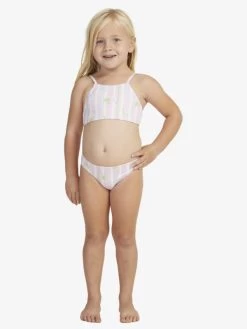 Roxy Girls 2-7 Pineapple Line Crop Top Two-Piece Bikini Set