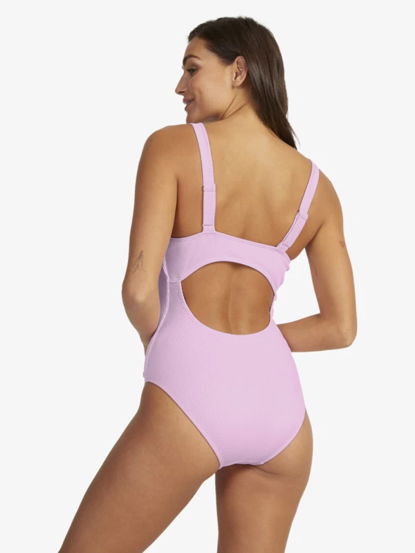 Womens Rib ROXY Love New High Leg One-Piece Swimsuit - Image 4