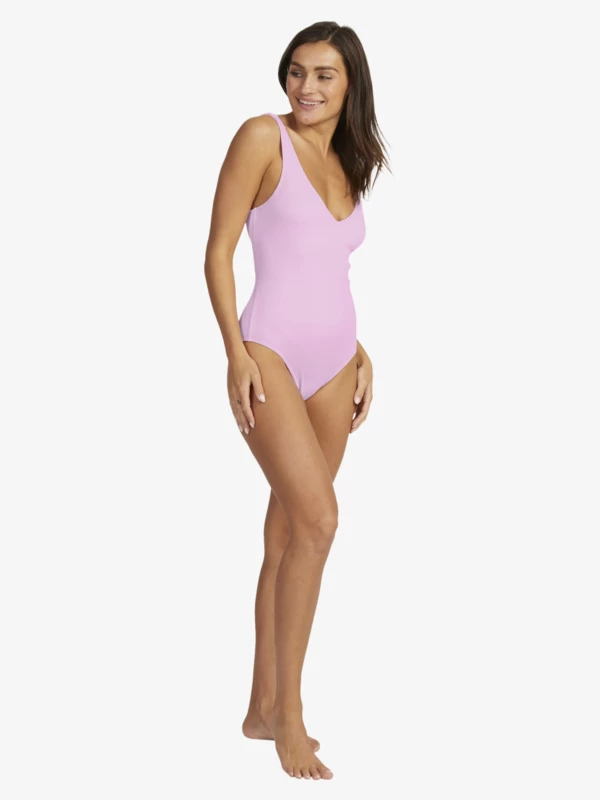 Womens Rib ROXY Love New High Leg One-Piece Swimsuit - Image 5