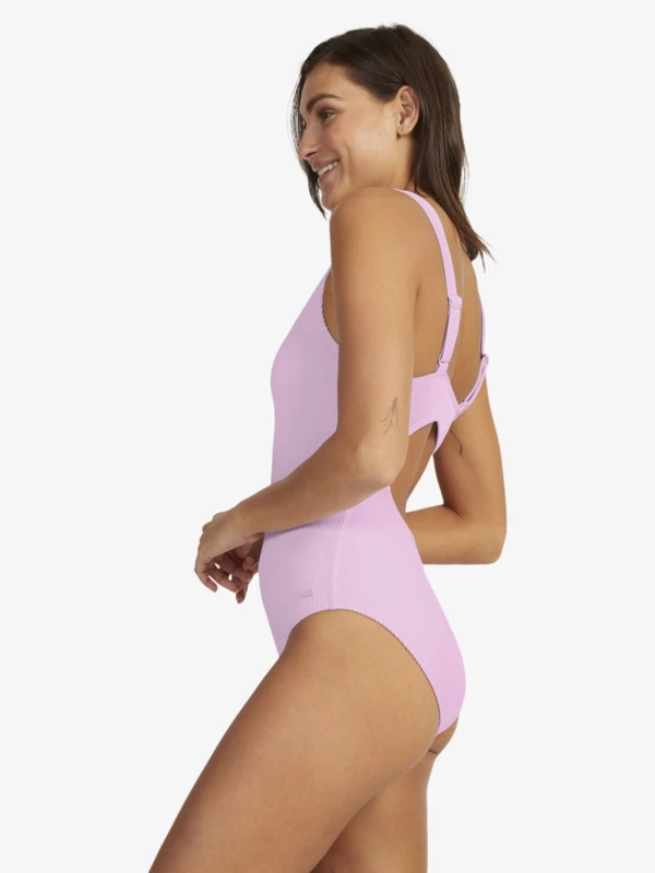 Womens Rib ROXY Love New High Leg One-Piece Swimsuit - Image 3